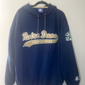 Starter Navy Notre Dame Hoodie